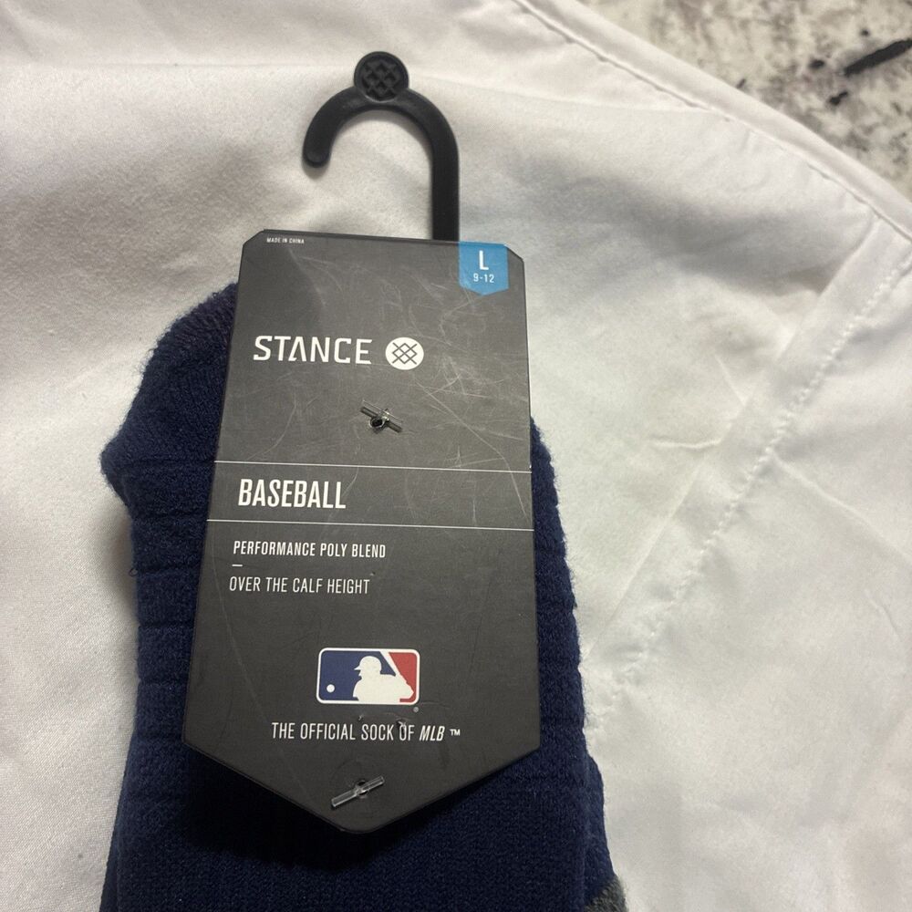 Stance Adult Navy Blue Crew Nylon InfiKnit Icon Baseball Over the Calf socks